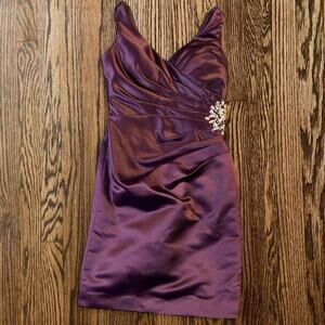 Purple dress with rhinestone detail